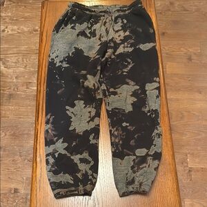 Black and Tan Tie-Dye Joggers